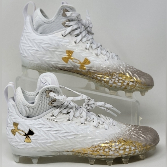 Under Armour Spotlight Clone 3.0 MC Football Cleats Women Sz 10 3026343 100 New - Picture 1 of 10